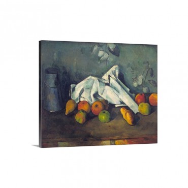 Still Life With Milk Can And Apples By Paul Cezanne Wall Art - Canvas - Gallery Wrap