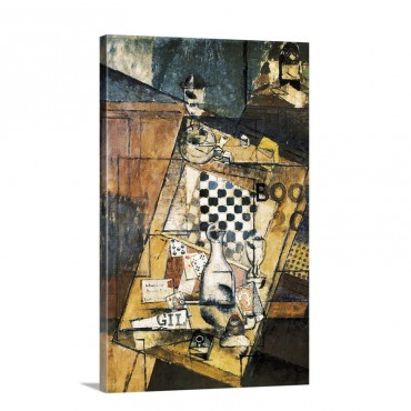 Still Life With Chessboard 1912 Ludwig Casimir Marcoussis Wall Art - Canvas - Gallery Wrap
