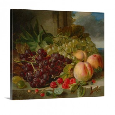 Still Life With Fruit 1862 Wall Art - Canvas - Gallery Wrap