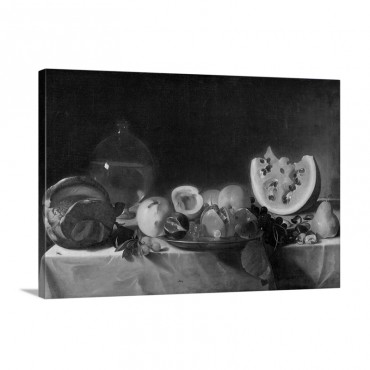 Still Life With Watermelons And Carafe Of White Wine Wall Art - Canvas - Gallery Wrap