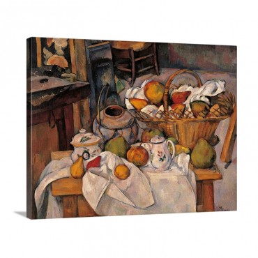 Still Life In The Basket By Paul Cezanne 1888 1890 Musee D'Orsay Paris France Wall Art - Canvas - Gallery Wrap