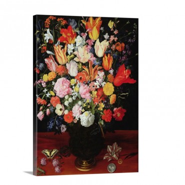 Still Life Of Flowers 1610s Wall Art - Canvas - Gallery Wrap