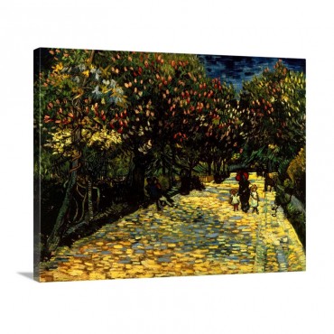 Street With Chestnuts Blossoming By Vincent Van Gogh 1889 Private Collection Rome Wall Art - Canvas - Gallery Wrap