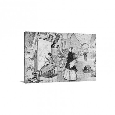 Students Copying Art In The Louvre 1867 Wall Art - Canvas - Gallery Wrap