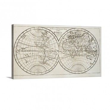 Studio Shot Of Antique World Map Wall Art - Canvas - Gallery Wrap