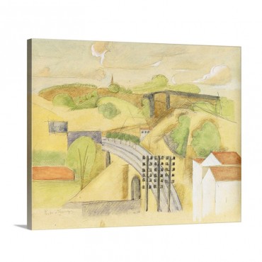 Study For The Meulan Viaduct Etude Pour Le Viaduc De Meulan 1912 Wall Art - Canvas - Gallery Wrap