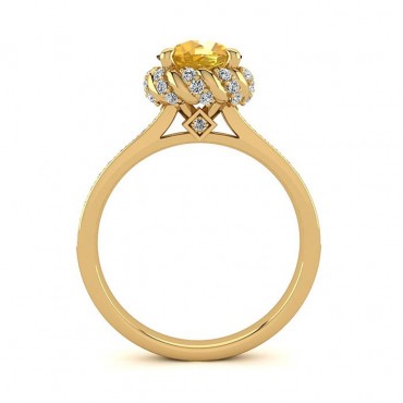 Sultana Citrine Ring - Yellow Gold