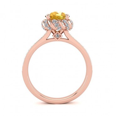 Sultana Citrine Ring - Rose Gold