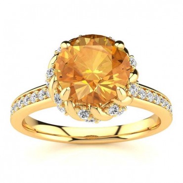 Sultana Citrine Ring - Yellow Gold