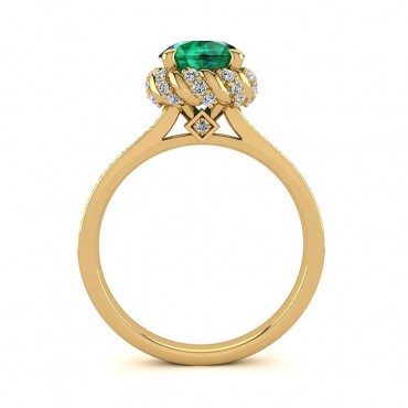 Sultana Emerald Ring - Yellow Gold