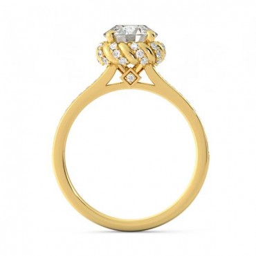 Sultana Moissanite Ring - Yellow Gold