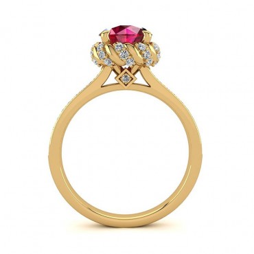 Sultana Ruby Ring - Yellow Gold