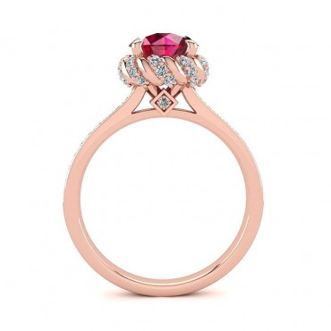 Sultana Ruby Ring - Rose Gold