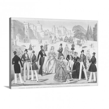 Summer Fashions For 1841 Outside Windsor Castle Wall Art - Canvas - Gallery Wrap