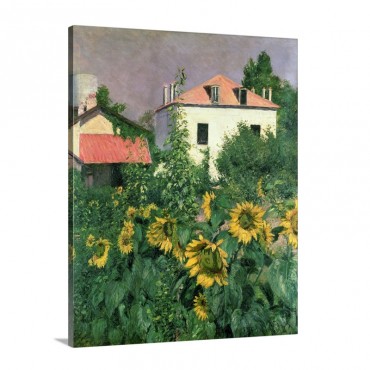 Sunflowers In The Garden At Petit Gennevilliers Wall Art - Canvas - Gallery Wrap