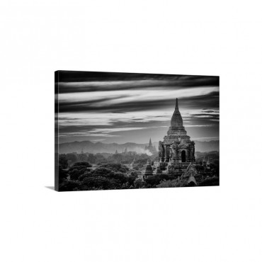 Sunrise At The temples Of Bagan Burma Wall Art - Canvas - Gallery Wrap