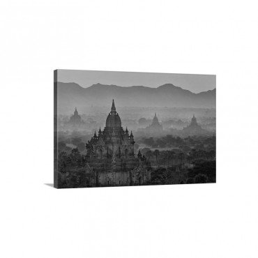 Sunrise At The Temples Of Bagan Burma Wall Art - Canvas - Gallery Wrap
