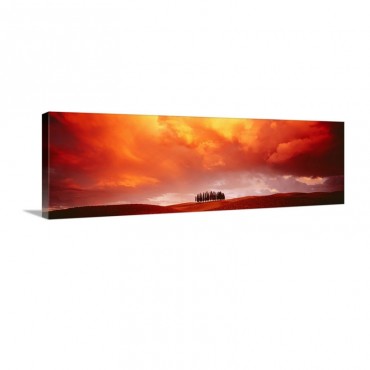 Sunset Tuscany Val D'Orcia Italy Wall Art - Canvas - Gallery Wrap