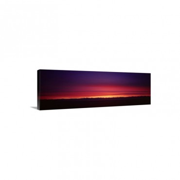 Sunset Over A Landscape Big Sur California Wall Art - Canvas - Gallery Wrap