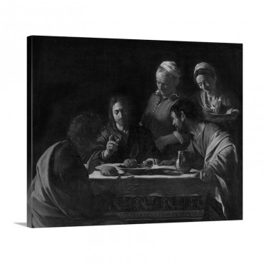 Supper At Emmaus By Caravaggio C 1606  Brera Art Gallery Milan Italy Wall Art - Canvas - Gallery Wrap