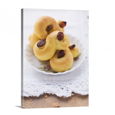 Swedish Yeast Raised Cakes With Saffron Lussekatter Wall Art - Canvas - Gallery Wrap