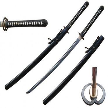 Defender 41.5 in. Hand Forged 1095 Shinogi Zukuri Blade Katana Samurai Sword MUSASHI Tsuba