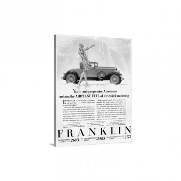 1920's USA Franklin Magazine Advert Wall Art - Canvas - Gallery Wrap