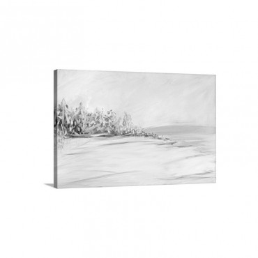 Blush Winter Sunset Wall Art - Canvas - Gallery Wrap