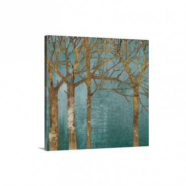 Golden Day Turquoise Wall Art - Canvas - Gallery Wrap