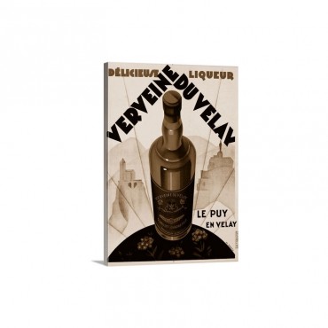 Verveine Duvelay Liqueur Advertisement Poster - Canvas - Gallery Wrap