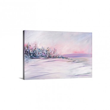 Blush Winter Sunset Wall Art - Canvas - Gallery Wrap