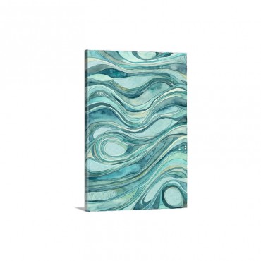 Aqua waves Wall Art - Canvas - Gallery Wrap