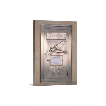 Close-up of art deco metal mailbox, Two North Riverside Plaza, Chicago, Illinois Wall Art - Canvas - Gallery Wrap