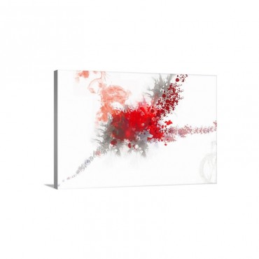 Red Spill Wall Art - Canvas - Gallery Wrap