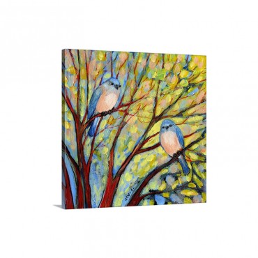 Two Bluebirds Wall Art - Canvas - Gallery Wrap