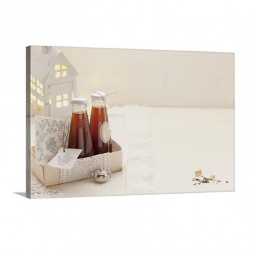 Tea Liqueur With Orange And Vanilla As A Gift Wall Art - Canvas - Gallery Wrap