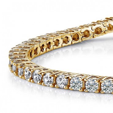 Tennis Diamond Bracelet - Yellow Gold