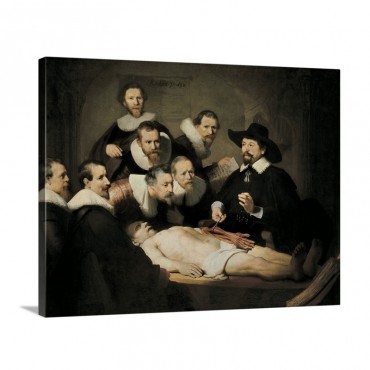 The Anatomy Lecture Of Dr Nicolaes Tulp Wall Art - Canvas - Gallery Wrap