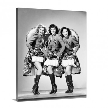 The Andrews Sisters In A Scene From Argentine Nights In 1940 Wall Art - Canvas - Gallery Wrap