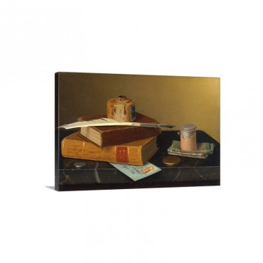 The Banker's Table By William Michael Harnett Wall Art - Canvas - Gallery Wrap