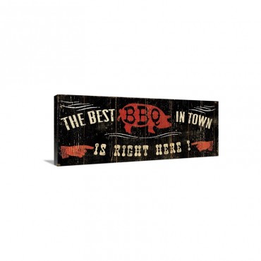 The Best BBQ In Town Wall Art - Canvas - Gallery Wrap