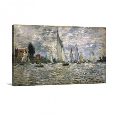 The Boats Or Regatta At Argenteuil Wall Art - Canvas - Gallery Wrap
