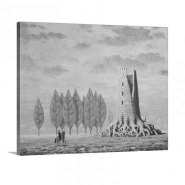 The Enchanted Domain Tree Tower C 1957 Wall Art - Canvas - Gallery Wrap