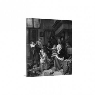 The Feast Of St Nicholas Christmas By Jan Steen Wall Art - Canvas - Gallery Wrap