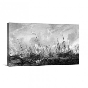 The Four Day's Battle 1 4 June 1666 Wall Art - Canvas - Gallery Wrap