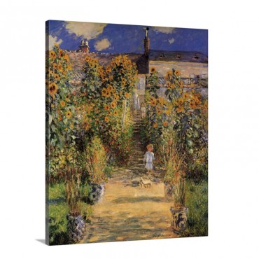 The Garden At Vetheuil Wall Art - Canvas - Gallery Wrap