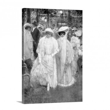 The Gardens Of Paris Or The Beauties Of The Night 1905 Wall Art - Canvas - Gallery Wrap