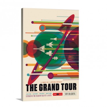 The Grand Tour  JPL Travel Poster Wall Art - Canvas - Gallery Wrap