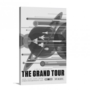 The Grand Tour  JPL Travel Poster Wall Art - Canvas - Gallery Wrap
