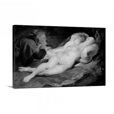 The Hermit And The Sleeping Angelica 1626 28 Wall Art - Canvas - Gallery Wrap
